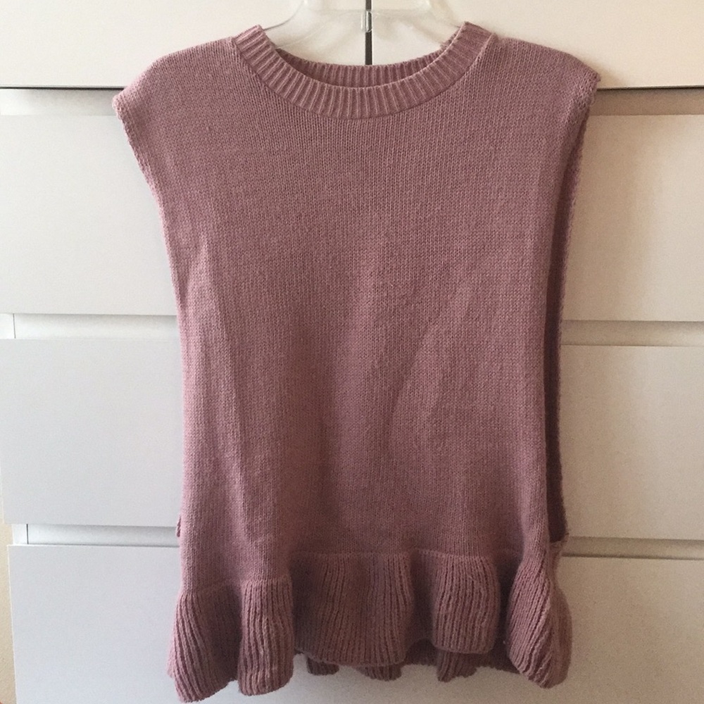 Nordstrom Mauve Sleeveless/Sideless Sweater